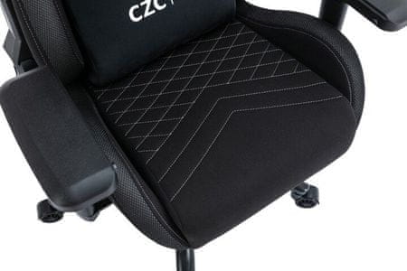 Herní židle CZC Gaming Alchemy, černá (CZCGX400), židle k PC, otočná židle, RGB, látková