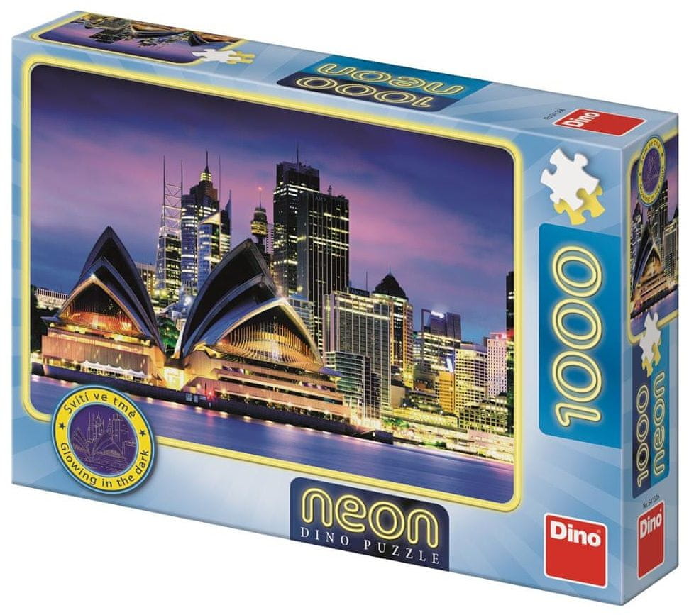 Dino Opera v Sydney neon puzzle 1000 dílků