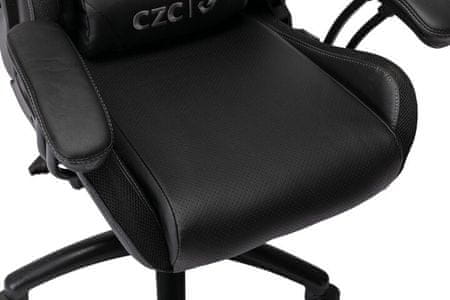 Herná stolička CZC Gaming Alchemy, čierna (CZCGX400), stoličky k PC, otočná stolička, RGB, látková