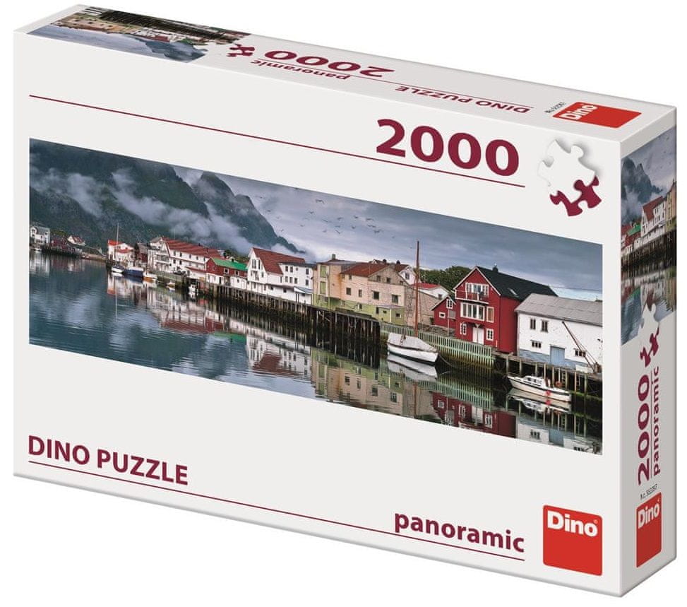 Levně Dino Rybářská vesnice puzzle panoramic 2000 dílků