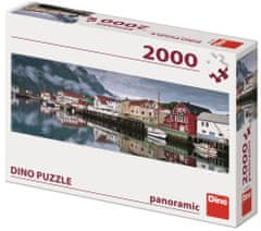 Dino Rybářská vesnice puzzle panoramic 2000 dílků