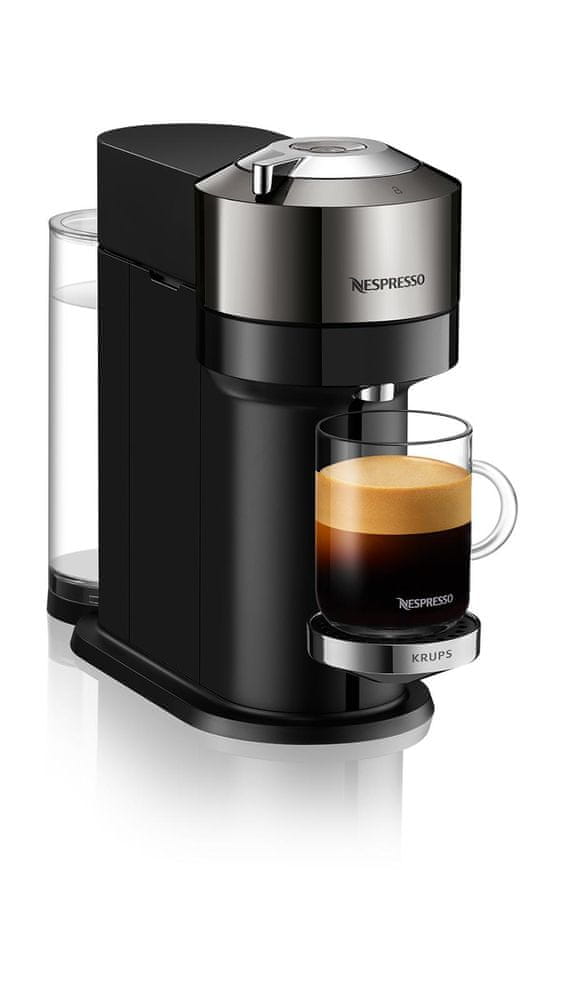Levně Nespresso kávovar na kapsle Krups Vertuo Next Deluxe, Dark Chrome XN910C10