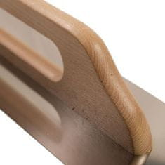 Toptrade hladítko nerezové, s dřevěnou rukojetí, hladké, 500 x 130 mm, standard