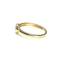 Pattic Prsten ze žlutého zlata a zirkonem AU 585/000 1,35 gr, ARP014501-54