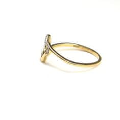 Pattic Prsten ze žlutého zlata a zirkony AU 585/000 1,45 gr, ARP049201-54