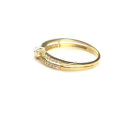Pattic Prsten ze žlutého zlata a zirkony AU 585/000 1,8gr ARP022501-56
