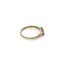 Pattic Prsten ze žlutého zlata s akvamarínem AU 585/000 1,35 gr LMG7101BLY-52