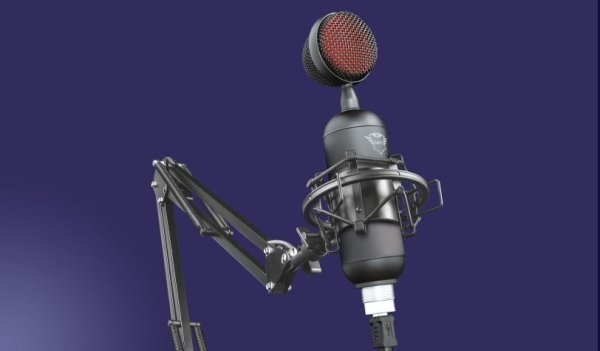 Streaming mikrofon a számítógépes játékok hangfelvételeinek rögzítéséhez Trust GXT244 Buzz Streaming Streaming streamelés vlogolás kiváló minőségű hangátvitel számítógéphez laptophoz