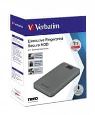 Verbatim Executive Fingerprint Secure - 1TB, šedá (53652)