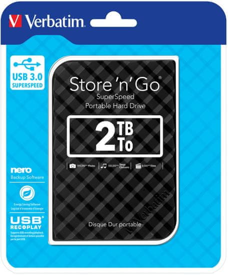 Verbatim Store 'n' Go GEN II - 2TB, černá (53195)