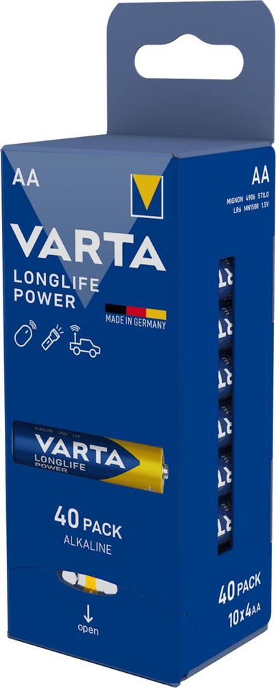Levně Varta Baterie Longlife Power AA Storagebox Foil 4×10 4906121154