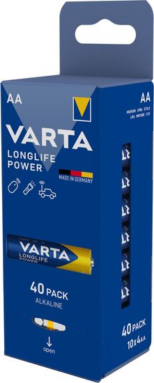 Varta Baterie Longlife Power AA Storagebox Foil 4×10 4906121154