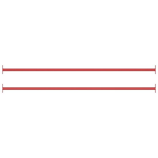 Vidaxl Hrazdové tyče 2 ks 125 cm ocelové červené