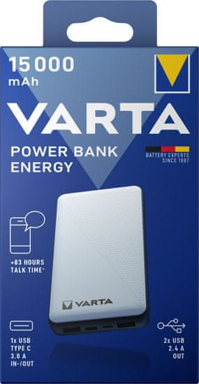 Varta Power Bank Energy 15000 57977101111 - zánovní