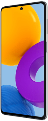 Samsung Galaxy M52 velký displej 6,7palcový Super AMOLED displej FullHD+ dlouhá výdrž velkokapacitní baterie 5000 mAh rychlonabíjení 25W výkonný procesor Qualcomm Snapdragon 778G trojnásobný fotoaparát ultraširokoúhlý hloubkový objektiv čtečka otisku prstů NFC 4GB RAM Bluetooth 5.0 Android 11 One UI 3.1 výkonná baterie dlouhá výdrž 32Mpx přední kamera NFC Android 11 zvuk Dolby Atmos elegantní design bezrámečkový displej