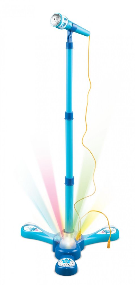 Levně Teddies Mikrofon karaoke modrý na baterie