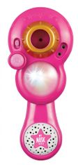Teddies Mikrofon karaoke růžový na baterie