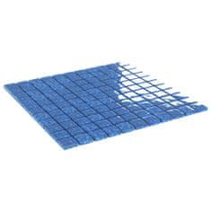 Greatstore Samolepicí mozaikové dlaždice 11 ks modré 30 x 30 cm sklo