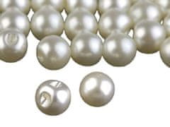 Kraftika 20ks perleť krémová perla k našití / knoflík 9mm