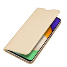 Dux Ducis Skin Pro knížkové kožené pouzdro na Samsung Galaxy A03s, zlaté