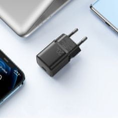 Joyroom Mini Fast Charger síťová nabíječka USB-C PD QC 20W, černá