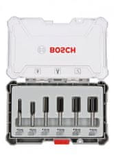 Bosch 2607017465 Sada drážkovacích fréz 6ks Straight - 6mm