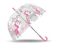 EUROSWAN Průhledný deštník Jednorožec