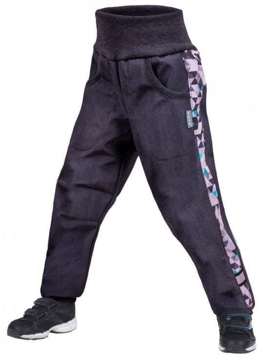 Unuo chlapecké softshellové kalhoty s fleecem Street 98 - 104 antracitová