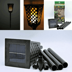 Alum online Zahradní solární lampa s efektem plápolajícího ohně