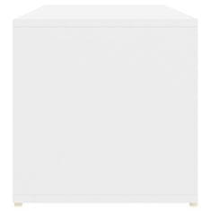 shumee Botníková lavice bílá 105 x 35 x 35 cm dřevotříska