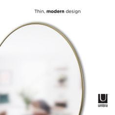 Umbra , Kulaté zrcadlo s mosazným rámem Hubba Mirror 87 cm | zlaté