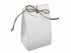Kraftika 10ks ílá mléčná papírová krabička s provázkem