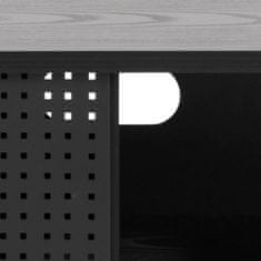 Design Scandinavia Televizní stolek Angus, 140 cm, kov, černá