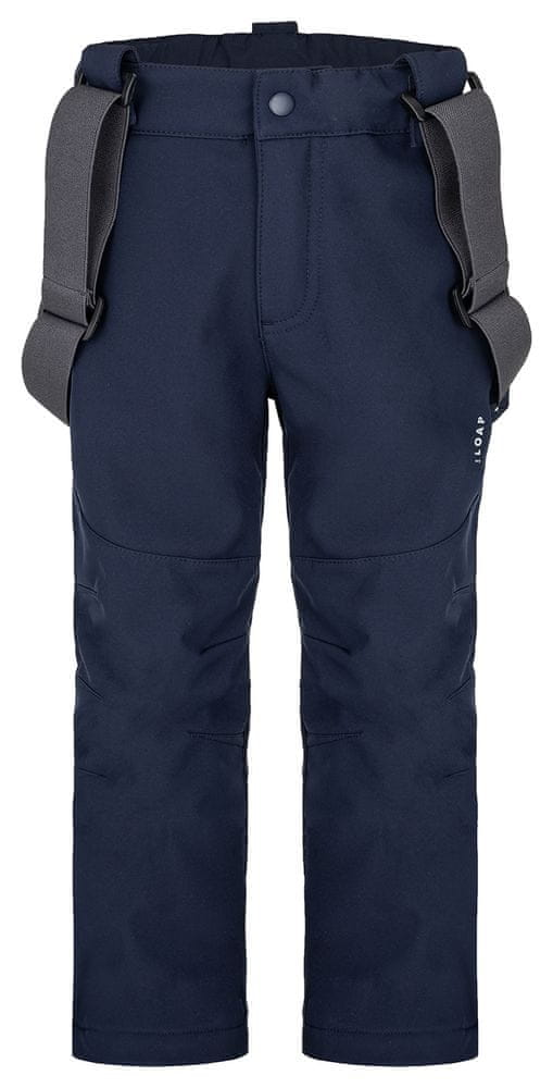 Loap chlapecké softshellové lyžařské kalhoty Lomec 122/128 tmavě modrá