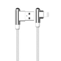 Kaku Elbow kabel USB / Lightning 3.2A 1.2m, bílý