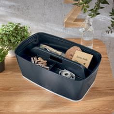 Leitz Malý úložný přenosný box Cosy MyBox s organizérem sametová šedá