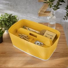 Leitz Malý úložný přenosný box Cosy MyBox s organizérem teplá žlutá