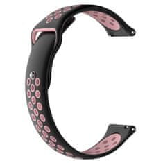 BStrap Silicone Sport řemínek na Garmin Venu 2 Plus, black/pink