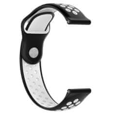 BStrap Silicone Sport řemínek na Samsung Galaxy Watch 42mm, black/white