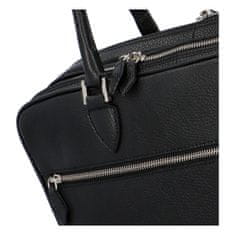 Delami Luxusní kožená business taška Taylor, černá