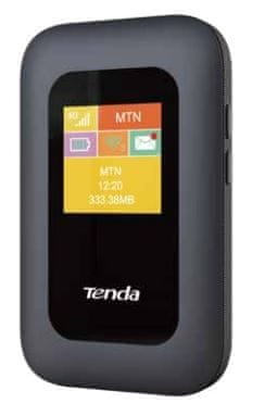 Bezdrátový Wi-Fi router 3G / 4G modem Tenda 4G185 microSD 32 GB připojení LTE 4 silné interní antény kompaktní elegantní LCD displej 