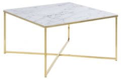 Design Scandinavia Konferenční stolek Alisma I, 80 cm, bílý mramor