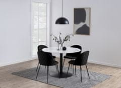 Design Scandinavia Jídelní židle Louise (SET 2ks), samet, černá