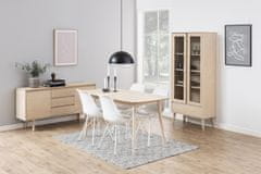 Design Scandinavia Jídelní židle Eris (SET 2ks), syntetická kůže, bílá