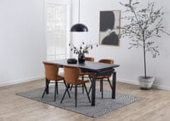 Design Scandinavia Jídelní židle Batilda (SET 2ks), samet, červenohnědá