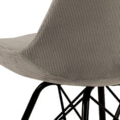 Design Scandinavia Jídelní židle Eris (SET 2ks), textil , béžová