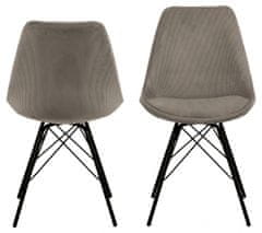 Design Scandinavia Jídelní židle Eris (SET 2ks), textil , béžová