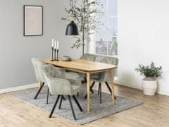 Design Scandinavia Jídelní židle s područkami Lola, samet, béžová