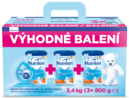 Nutrilon 4 batolecí mléko 3x 800 g, 24+ – výhodné balení
