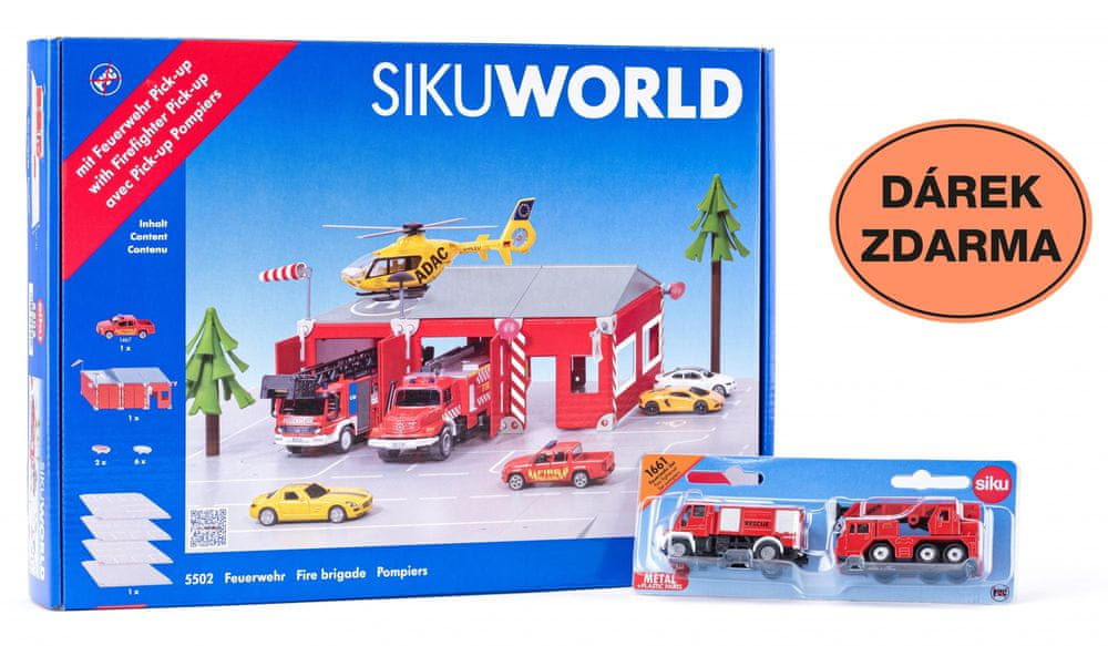 SIKU World - Požární stanice + dárek